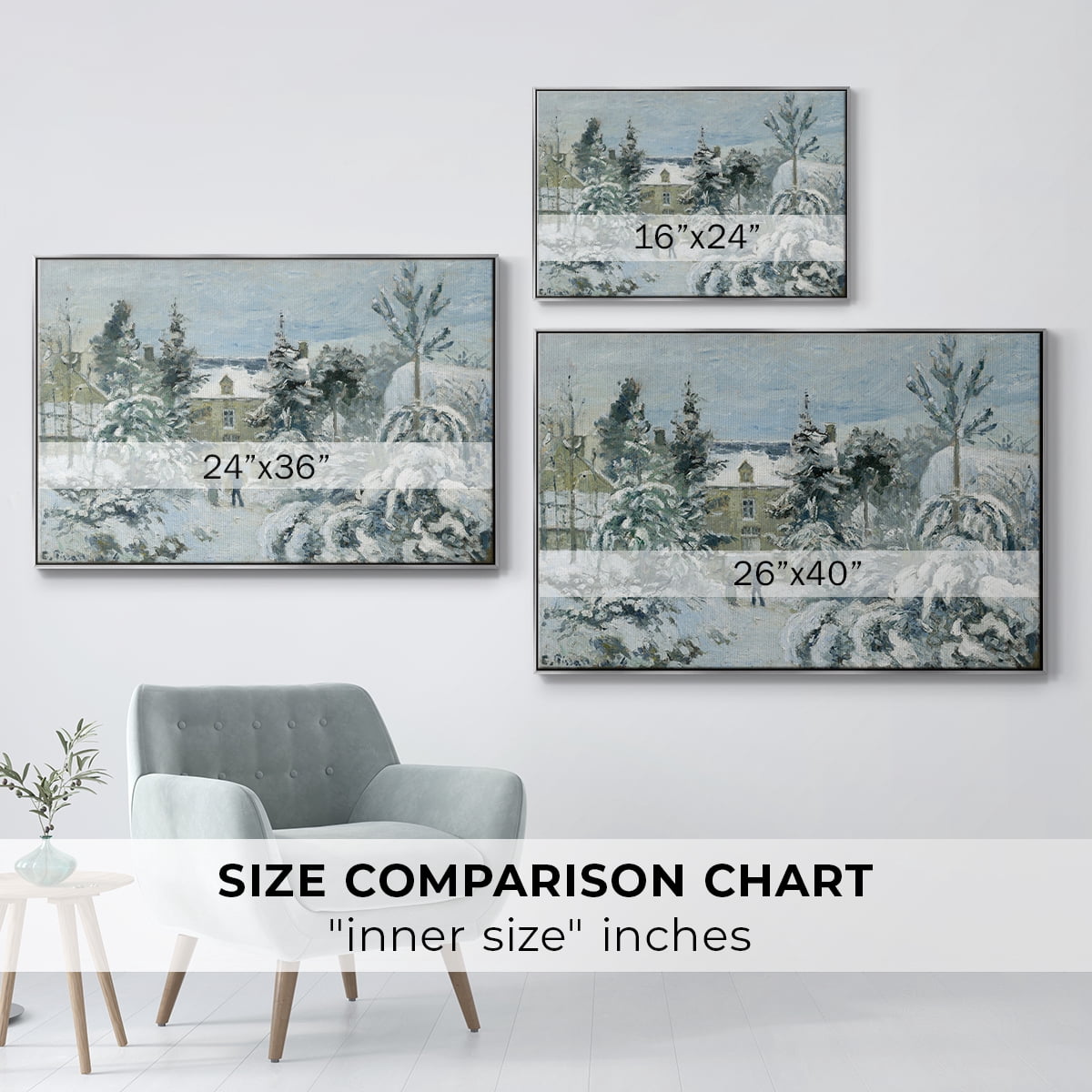 Vintage Landscape-CCXC By Wexford Home Framed in Silver Wood Gallery Wrapped Canvas 25 in. x 37 in.