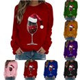 thumbnail image 4 of BangWanChi Sweatshirts for Women Christmas Graphic Women Fashion Casual Print Round Neck Loose Long Sleeve Sweatshirts Blouse, 4 of 4