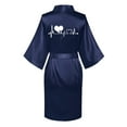 thumbnail image 3 of Dihao Robes for Women Women Valentine'S Day Robe Lightweight Long Sleeve Knit Bathrobe Summer Soft Knee Length Sleepwear Robes V Neck Love Printed Lace up Ice Silk Bathrobe Sexy Home Clothing, 3 of 3