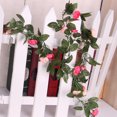 thumbnail image 3 of 2 Piezas De Camelia Artificial Rose Wedding Wall Hanging Decoration Flower VARIOS Rosa palido, 3 of 9