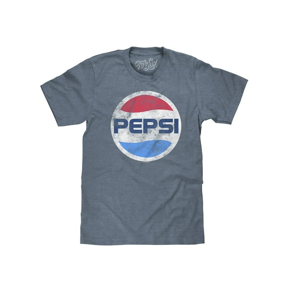 Tee Luv Men's Big and Tall 70s Pepsi Faded Soda Logo Shirt (4XLB)