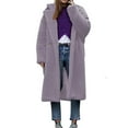 thumbnail image 2 of LOVZFMLL Vestes pour Femmes Manteau à Manches Longues en Cheveux d'Agneau Col Chaud, 2 of 5