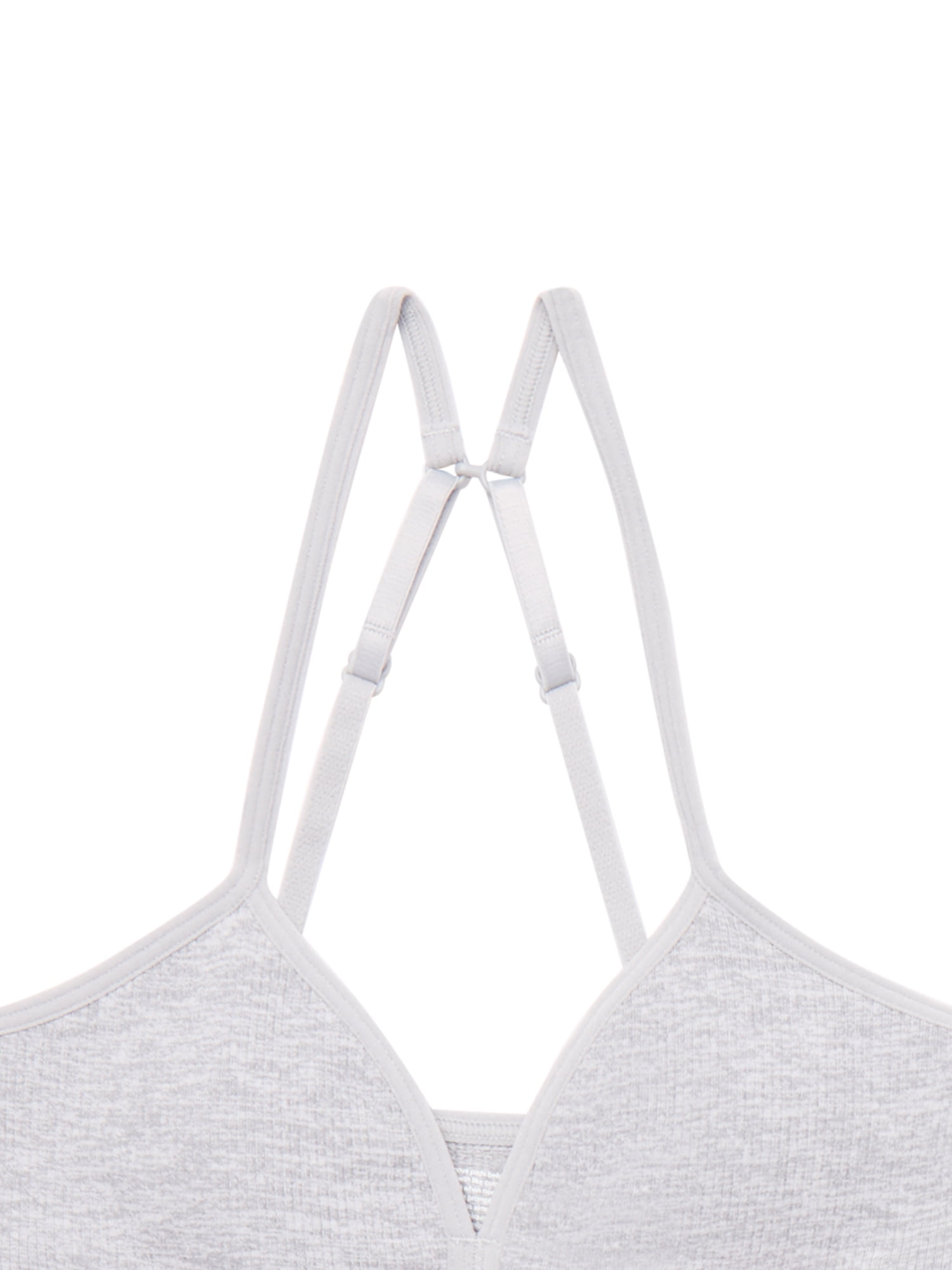 Wonder Nation Girls Ribbed Bralette with Removable Pads, 2-Pack, Sizes XS-XXL