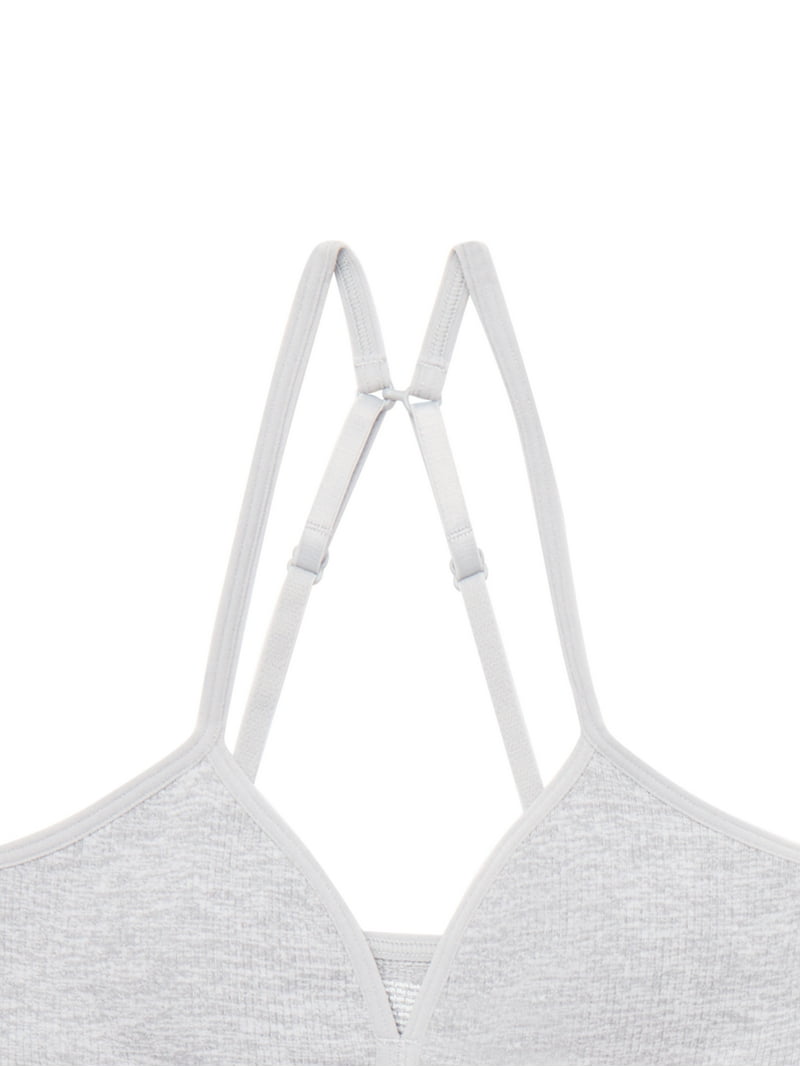 Wonder Nation Girls Ribbed Bralette with Removable Pads, 2-Pack