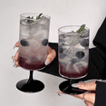 thumbnail image 3 of Glass Wine Glass, Square White Wine Glass, Modern Crystal Stemware, 3 of 4