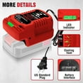 thumbnail image 4 of Mini Car Charger Compatible for Craftsman 20V Max V20 Lithium-Ion Battery Replacement for Craftsman 20V Max V20 Lithium-Ion Charger Station for Craftsman V20 Lithium Battery CMCB204 CMCB202 CMCB201, 4 of 7