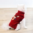 thumbnail image 4 of Dog Sweater Vest Turtleneck Dogs Knitted Sweatshirt，Cold Weather Puppies Red Pullover Pajamas Fall Winter Pet Warm Clothes Christmas Costumes for Small Medium Dogs Cats, 4 of 8