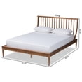 thumbnail image 3 of Baxton Studio Abel Walnut Brown Finished Wood King Size Platform Bed, 3 of 11