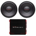 thumbnail image 6 of Crunch 12" 4 Ohm Car Subwoofer Speaker (2 Pack) w/ A/B Class Car Amplifier, 6 of 11