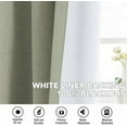 thumbnail image 6 of Linen Curtains 100% Blackout Curtains for Bedroom 108 inch Long Full Light Blocking Nature Linen Blended Window Curtains for Living Room Nickel Grommet (2 Panels, Heathered Tea), 6 of 7