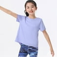 thumbnail image 5 of GYRATEDREAM Girls Athletic Shirts Short Sleeve Quick Dry Crewneck Tee Activewear Performance Tops for Kids Teens , 4-5 Years, 5 of 7