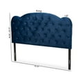 thumbnail image 7 of Baxton Studio Clovis Modern and Contemporary Navy Blue Velvet Fabric Upholstered King Size Headboard,Wholesale Interiors, 7 of 7