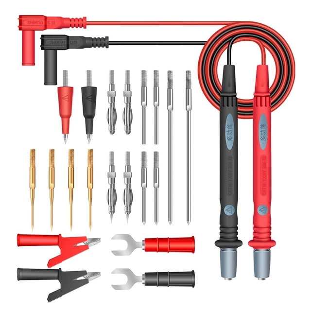 22 Pieces Multimeter Cable Set 20A Universal Meter Test 4 5 Tools Silicone Brass Battery Circuit Tester Supplies