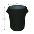 thumbnail image 3 of Your Chair Covers - 32 Gallon Spandex Trash Can/Waste Container Cover Black, 3 of 4