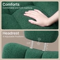 thumbnail image 5 of Lofka Rocking Chair, Accent Chair with Adjustable Headrest for Living Room Furniture, Retro Green Teddy Upholstered, 5 of 12
