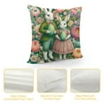 thumbnail image 4 of COMIO Easter Bunny Throw Pillow Covers Spring Floral Holiday Farmhouse Cushion Cases Rabbit Decoration for Home Couch, 4 of 5