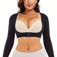 thumbnail image 1 of Gaine de Compression Extensible pour Femmes - Vêtements de Sport Taille Haute pour Entraînement Physique et Récupération Post-Chirurgicale - Ajustable Respirant et Évacuant l'Humidité, Noir, m (6), 1 of 7