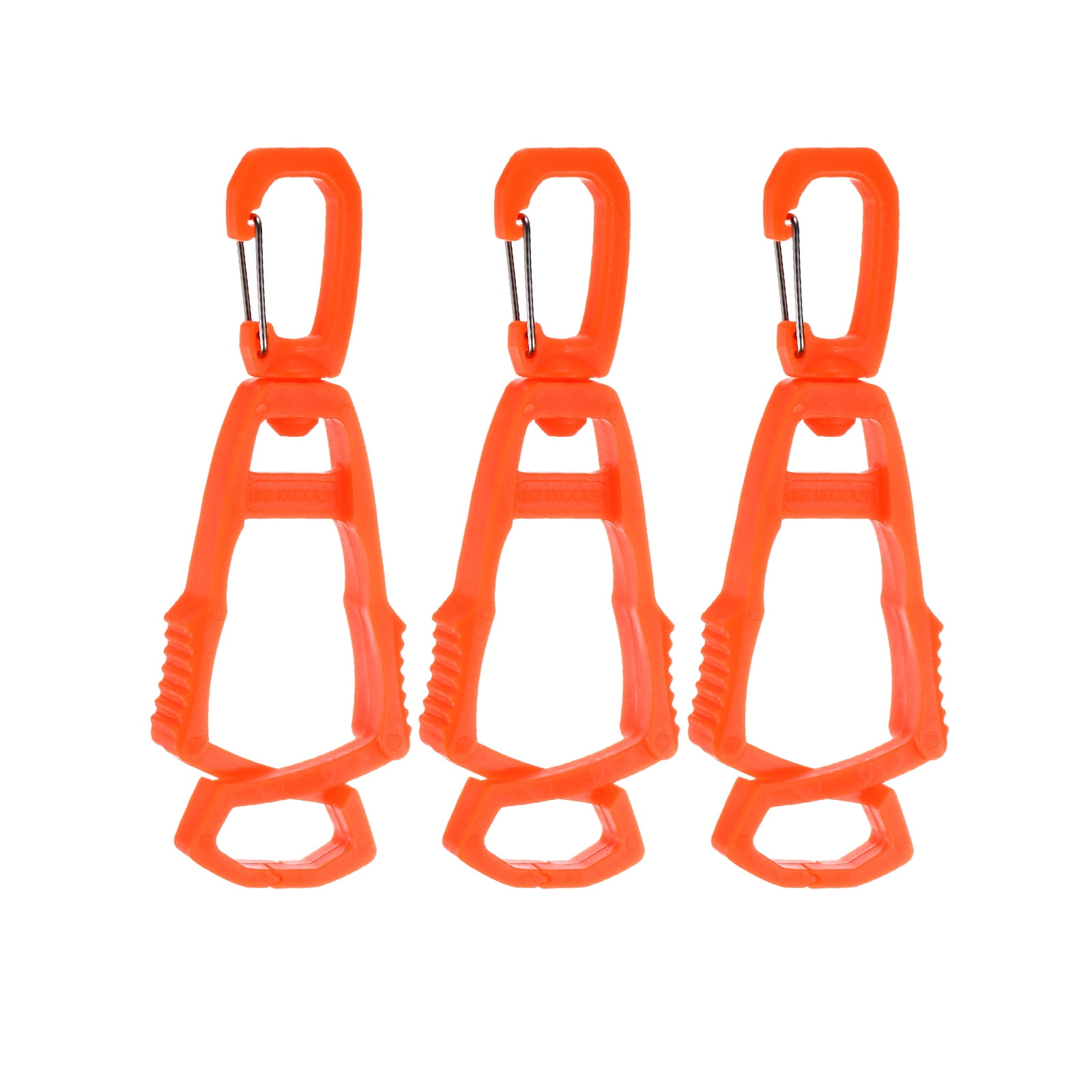 3-Pack Gloves Clip for Work Glove Holders, Anti-Lost Safety Gloves Grabber Clips Keeper for Construction/Work/Accessories/Backpack/Helmet [Orange]
