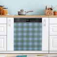 thumbnail image 5 of Magnetic Dishwasher Stickers National Tartan Blue Kitchen Dishwasher Cover Sticker, Panel Decal Home Decor Cabinet Appliances Stickers, 23"x 26", 5 of 6