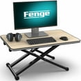 thumbnail image 1 of FITUEYES Hauteur Réglable Debout Bureau Ordinateur Portable Moniteur Riser Poste de Travail de Bureau pour le Bureau à Domicile et l'Utilisation de l'École, Chêne, 1 of 5