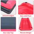 thumbnail image 4 of Adjustable Workout Aerobic Stepper in Fitness & Exercise Step Platform Trainer Red Black with 4 Risers, 4 of 7