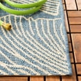 thumbnail image 3 of SAFAVIEH Courtyard Jeneka Distressed Indoor/Outdoor Area Rug, Blue/Light Beige, 5'3" x 7'7", 3 of 7