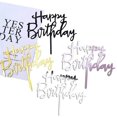 thumbnail image 1 of Paquete de 12 (o, rosa, plata, azul * 3) decoración para tarta de feliz cumpleaños, decoración para cupcakes con purpurina acrílica para decoración de fiestas de aniversario, 1 of 5