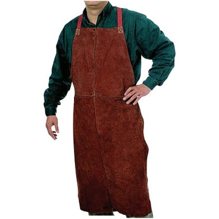 

Premium Side Split Cowhide Leather Bib Apron 24 in W x 42 in L Lava Brown