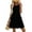 Black, variant on Women's Plaid Round Neck Sleeveless Mini Dress featuring a classic check pattern and 100% Polyester fabric for daily