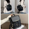 thumbnail image 2 of Mochila Mujer Bolsa Con Metalica Moda Impermeable Casual Negro, 2 of 4