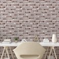 thumbnail image 2 of Ambesonne, Nautical Peel & Stick Wallpaper for Home, Fishbone Pattern Oceanic, 13"x72", Purple Grey and Eggshell, 2 of 5