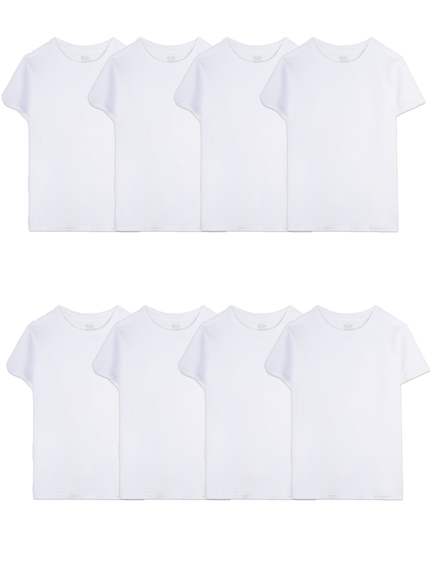 Pack 1x 2x 3x 5x Fruit Of The Loom Kids Boys Girls White T-Shirts Plain Uniform 