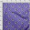 thumbnail image 3 of oneOone Cotton Poplin Medium Purple Fabric Bull Diy Clothing Quilting Fabric Print Fabric By Yard 42 Inch Wide, 3 of 5