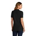 thumbnail image 4 of Gildan Women's Softstyle Pique Polo, Short Sleeve Cotton Shirt, Semi-Fitted, Black, Pack 1, S-2XL, 4 of 6