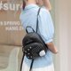 thumbnail image 5 of Mini Mochila Para Mujer, Moda Informal Con Estampado De Flores, Paquete De Cuero Pu, Bolsa De Teléfono De Color Sólido Para Acampar Al Aire Libre, Viajes, Compras sonducket AP006181-02, 5 of 6