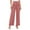 Pink, variant on Prolriy Dress Pants Women, Women's Solid Color Fashionable Casual Pocket Cotton Linen Waist Wide Leg Pants Women's Pants Business Casual Pants for Women Army Green L