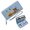 Blue, variant on Wallet with Zipper Pockets for Women Zip Around Wallet for Women Wooden Fence Serene Garden Tabby Cat Romantic Gift for Wife & Girlfriend Travel Accessory