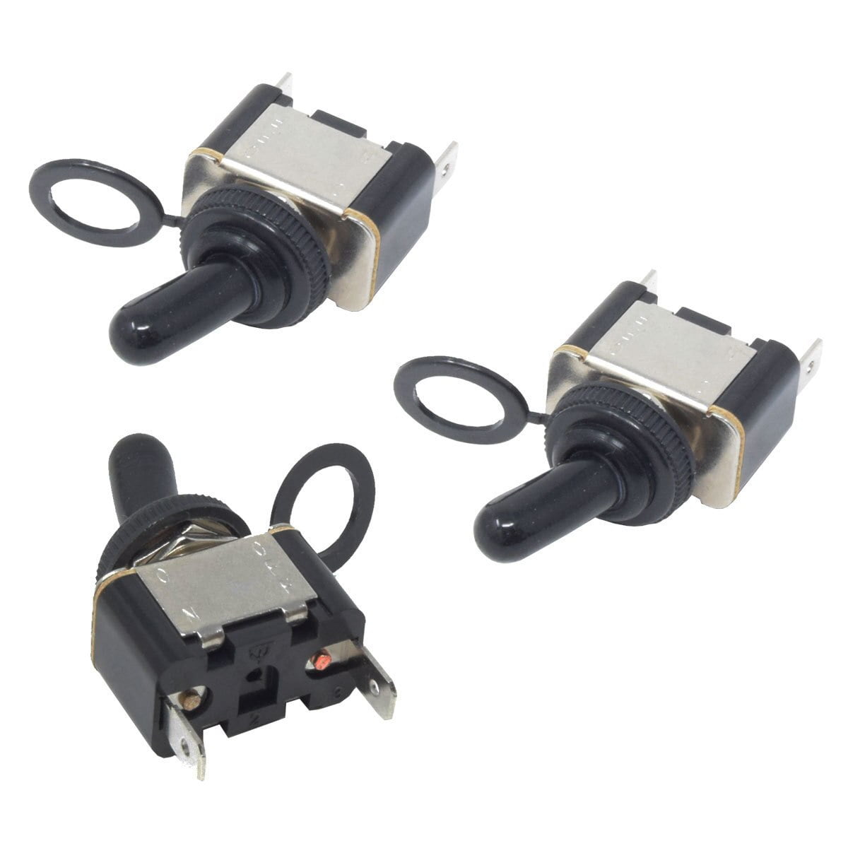 3Pc Heavy Duty Toggle Switch 15A SPST 2Pin ON/OFF Waterproof RZR Golf Cart Car