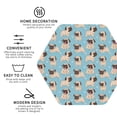 thumbnail image 3 of Sigee Funny Cartoon Pugs for Water-Resistant, Heat-Resistant, Non-Slip Leather Coasters Set, Ideal for Coffee Table, Office, Bar, Home Decor-Hexagon, 3 of 6