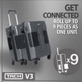 thumbnail image 3 of TACH V3 Connectable Hardside Carry On Spinner Travel Tote Luggage Bag Suitcase, Gray, 3 of 7