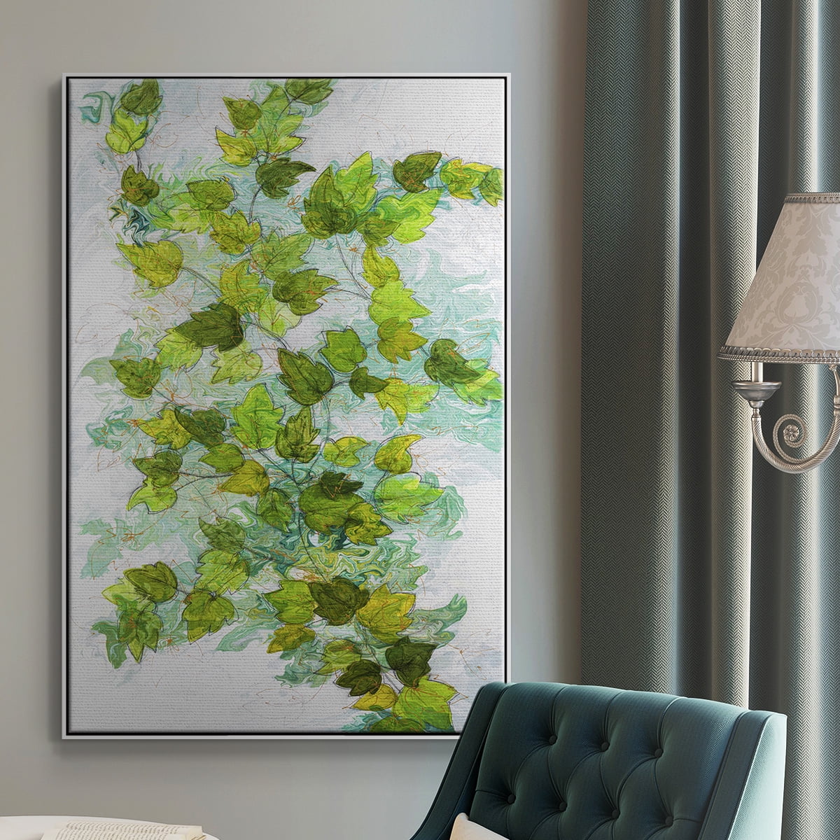 Ivy Framed Premium Gallery Wrapped Canvas - Ready to Hang