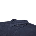 thumbnail image 3 of EIMELI Men Button Down Shirts Cual Long Sleeve Lapel Collar Solid Color Slim Fit Corduroy Tops for Autumn, 3 of 7