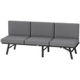 thumbnail image 1 of CoSoTower Canapé d'Extérieur 3-en-1 3 Places, Chaise Longue avec Dossier Réglable à 5 Positions, Causeuse de Patio avec Table Pliante, Gris, 1 of 7