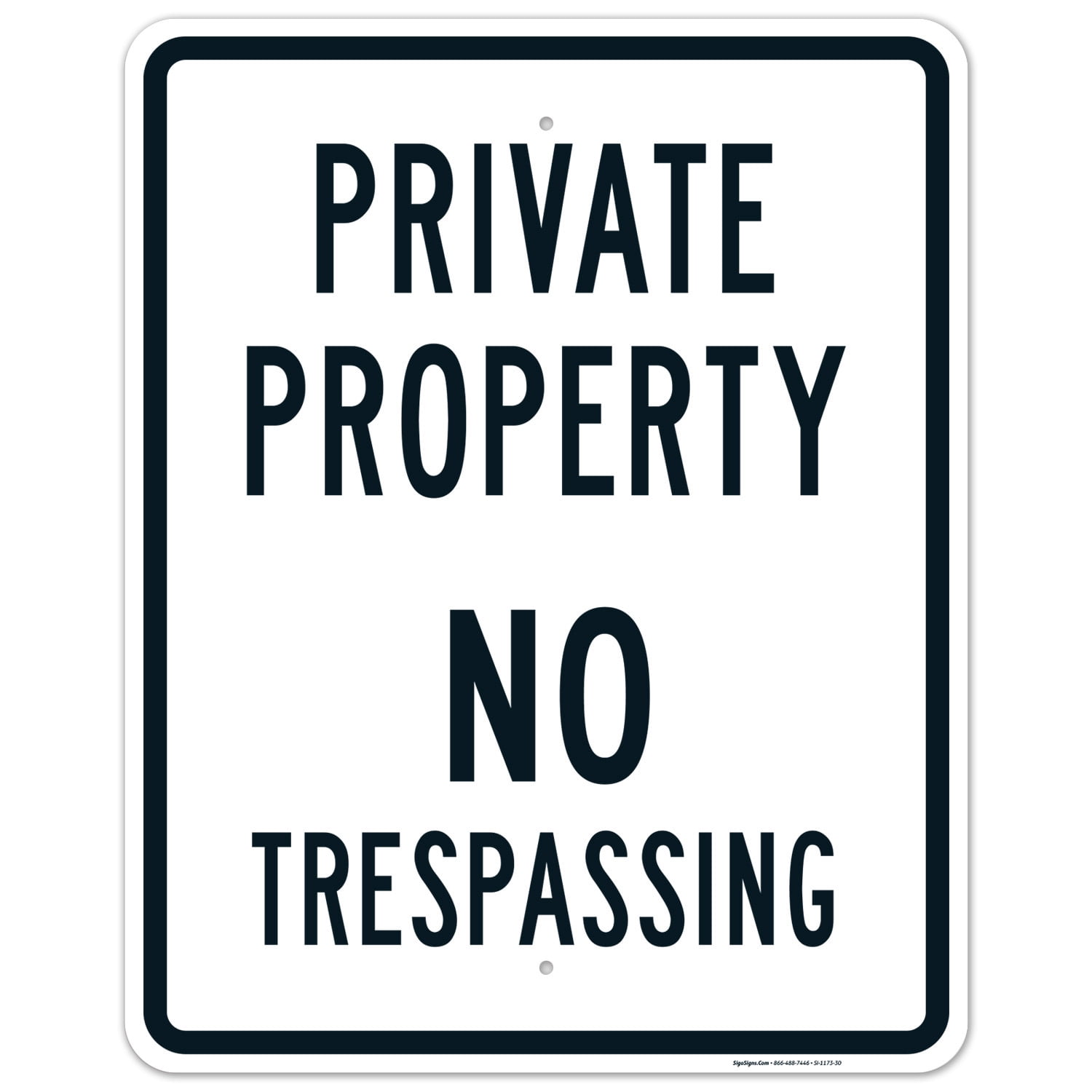 Private Property - No Trespassing Sign, - Walmart.com