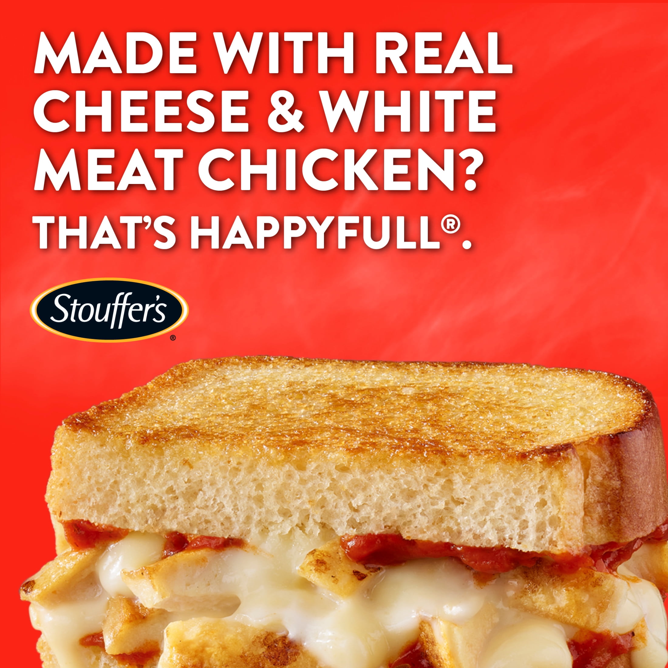 Stouffer’s Melt-FULLS Chicken Parmesan Frozen Sandwich High Protein Air Fryer Lunch, 6.6 oz