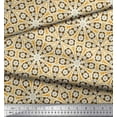 thumbnail image 2 of Soimoi Viscose Chiffon Fabric Floral Block Printed Fabric 1 Yard 42 Inch Wide, 2 of 5