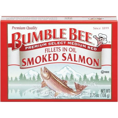 (2 Pack) Bumble Bee Premium Smoked Coho Salmon in Oil, 3.75oz (The Best Smoked Salmon)