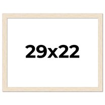 29x22 Frame White Real Wood Picture Frame Width 1.5 inches | Interior Frame Depth 0.5 inches | Barn