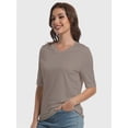 thumbnail image 4 of Women's V Neck T Shirts Basic Summer Tees Casual Half Sleeve Tops, 4 of 4