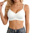 thumbnail image 2 of Jelly Bras for Women Comfortable Full Coverage V Neck Seamless Wireless Push Up Bralettes Tshirt Bra, 2 of 5